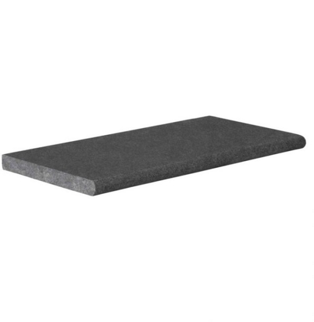 Zwembadrand Vietnam Black 60x30x3cm. Riven - Bullnose ~