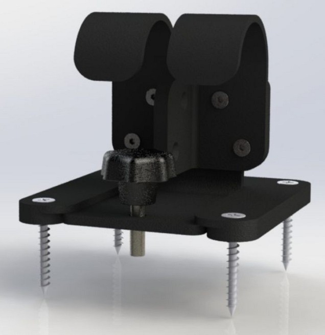 Vloerbevestiging Vento/Vita t.b.v. houders ~