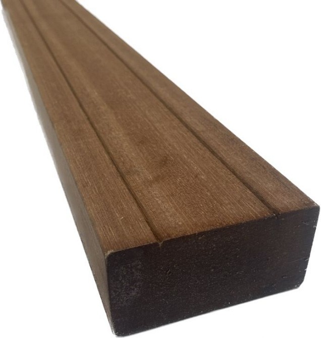 Bankirai 45x90 mm. L=244 cm. v-groeven P500 Premium ~
