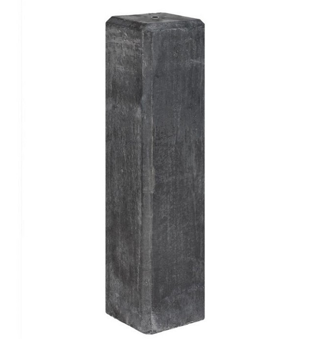 Betonpoer L met vellingkant 18 x 18 x 58 cm, antraciet. ~