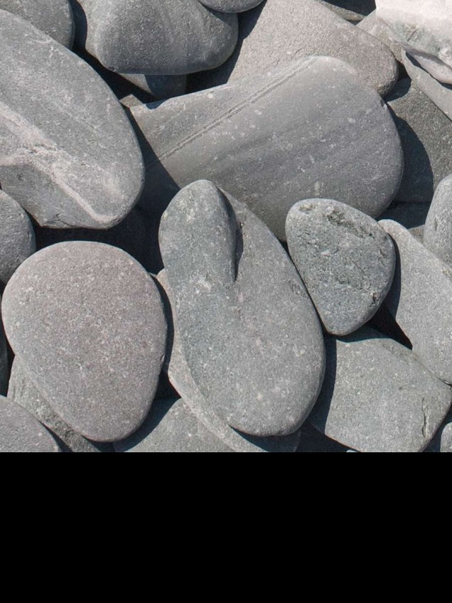 Flat Pebbles groen 30-60 mm. - 0,5 m³ BigBag á 700 kg. uitlopend '26 ~