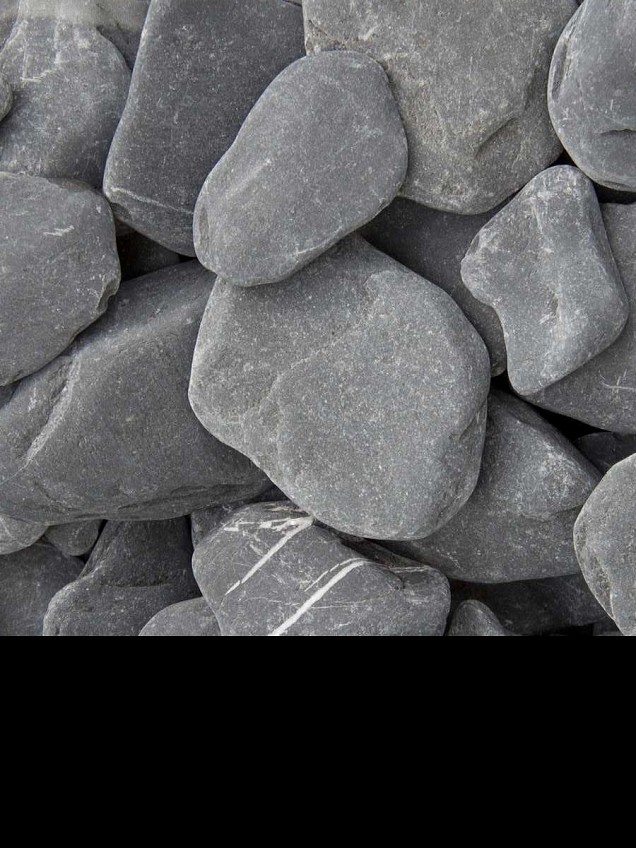 Flat Pebbles zwart 30-60 mm. - 0,5 m³ BigBag à 700 kg. ~