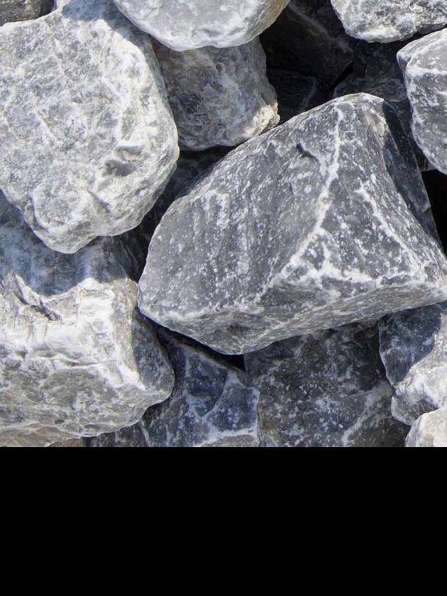 Icy Blue breuksteen 40-60 mm. - 0,7m³ BigBag á 1000 kg. ~