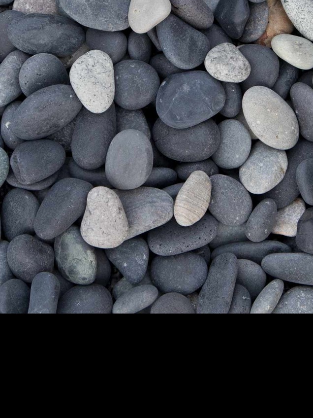 Beach Pebbles zwart (Castle Black) 8-16 mm. - 1 m³ BigBag à 1800 kg. ~
