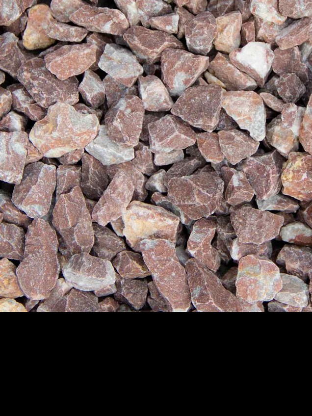 Rouge Belge split 8-16 mm. - 0,5 m³ BigBag á 750 kg. ~