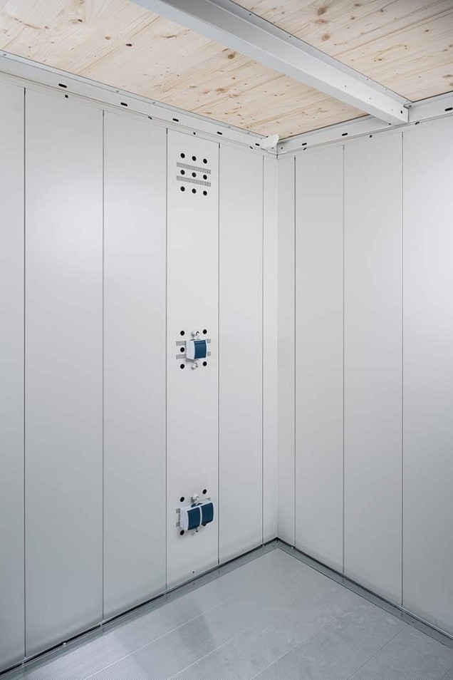 Electro-Montagepaneel voor Neo, grijswit (204x28x4 cm) ~