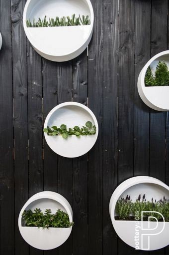 Pottery Pots plantenbak Wally (hanging) S Matte White ø40x9 cm ~