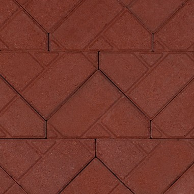 Bisschopsmuts rood 29,5x21/10,5x8 cm. ~