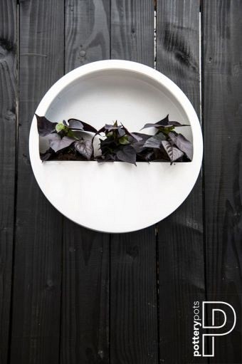 Pottery Pots plantenbak Wally (hanging) M Matte White (øxh) 50x10 cm. ~