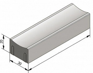 Watergreppel 100X20X30 Type Iie2 Grijs (molgoot) ~