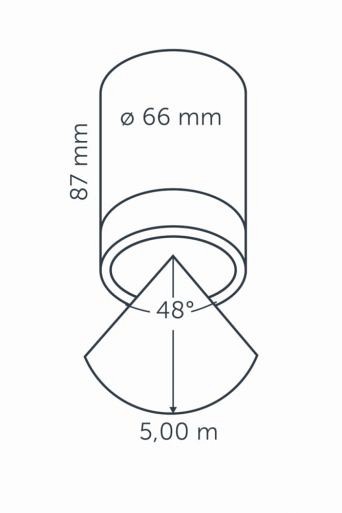 In-Lite Scope Ceiling Black 12V/3W ~