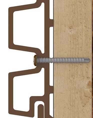 Schroef WEO35 cladding Red Cedar sq 4,2x38mm 100 schr./doosje +bit sq rvs ~