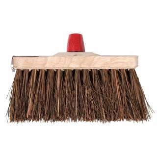 Bezem met dul natuurvezel ~
