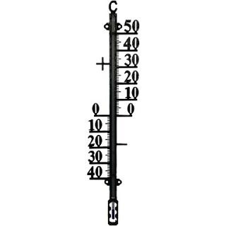Buitenthermometer metaal zwart ~