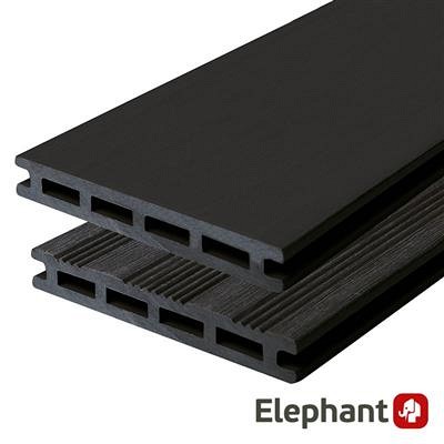 WPC-antraciet FSC decking clip 21x145x2250mm semi-ribbel/glad 4st/s ~