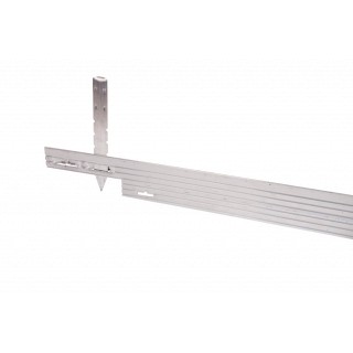 Alu Mevo Edge PRO LxH 229x10,2 cm. Dikte 4,8 mm. zilver (incl. 4 verbindingsclips en 30 pennen) ~