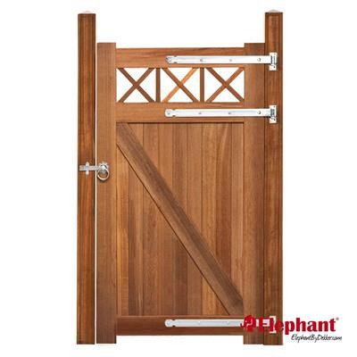Beslagset "Belvedere" (tbv tuindeur enkel met trellis) [verzinkt] bc ~