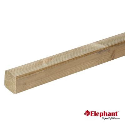 Vuren FSC paal geschaafd zonder punt 68x68x2700  [zwart] bc ~