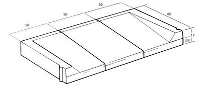 Inritblok Rechts 80x17x50cm - Aansluiting op 18/20 trottoirband - Visbek ~