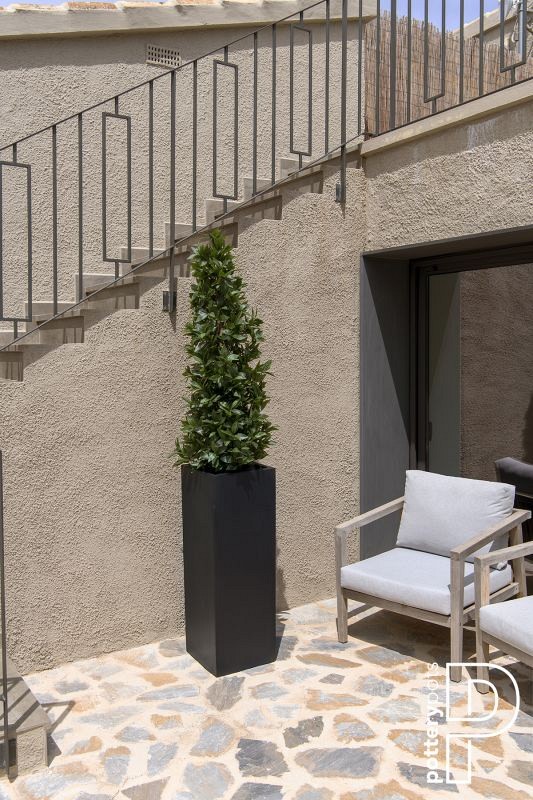 Pottery Pots plantenbak Yang Black hoogte: 100 diameter: 35x35~