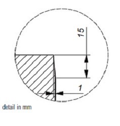 Inrittegel 30X30X6 5/5 Zwart (uitlopend 2026) ~