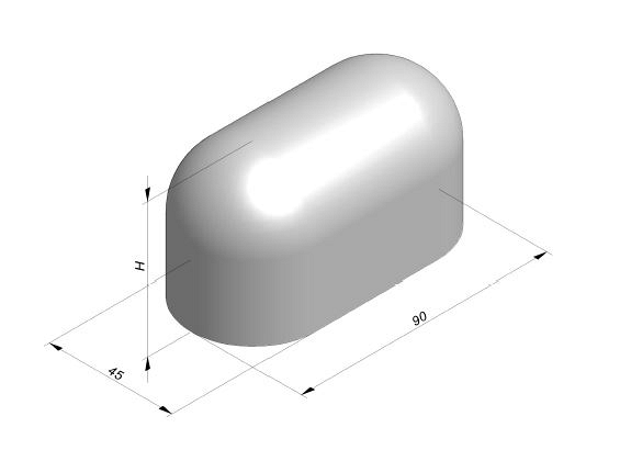 Jumboblok 90x49x45 (LxBxH) Grijs ~