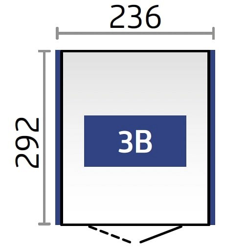 berging Neo 3B standaard deur, donkergrijs-metallic ~