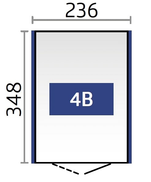 berging Neo 4B dubbele deur, donkergrijs-metallic ~