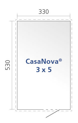 CasaNova 3x5, draairichting links, kwartsgrijs metallic ~