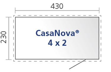 CasaNova 4x2, draairichting rechts donkergrijs metallic ~