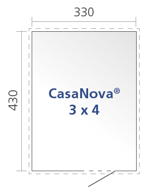 CasaNova 3x4, draairichting rechts, donkergrijs metallic ~