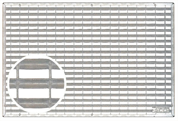 ACO maasrooster tbv schoonloper 100x50x2 cm. ~