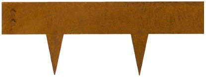 Multi-Edge Metal corten 100x27,5 cm. 1,5 mm. dikte ~