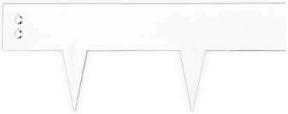 Multi-Edge Metal wit gecoat 100x17,5 cm. 1,5 mm. dikte ~