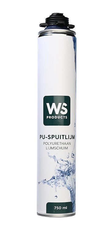 WS PU-Spuitlijm 750ml (schroefdraadkop) Polyurethaan lijmschuim ~