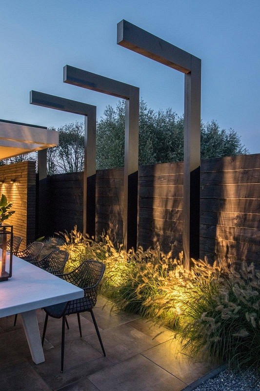 Luxxout Pergola L-frame uitval 0-100 cm. Profiel 100x100x2 mm. Antraciet. ~