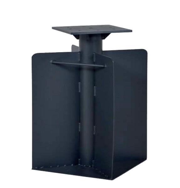 Parasolvoet Ingraafbaar stalen voetvoor zweefparasols XXL Charcoal (50x50x60 cm) ~