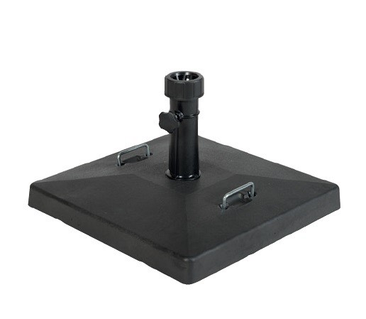 Parasolvoet 35 kg zwart gepolijste betonnen parasolvoet, stokdiameter tot 48 mm Zwart beton (50x7 cm) ~