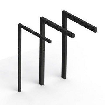 Luxxout Pergola L-frame uitval 0-100 cm. Profiel 100x100x2 mm. Antraciet. ~