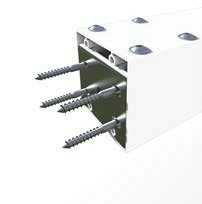 Luxxout pergola muurbevestiging ligger profiel 100x100 mm. Kleur: Antraciet ~