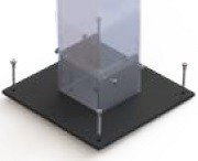 Voetplaat midden/hoek pergola