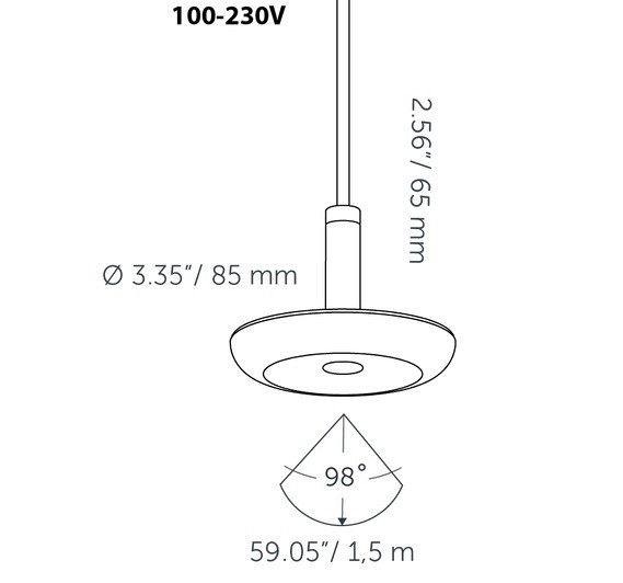 In-Lite Sway Extra Pendant Black 100-230V (los) ~