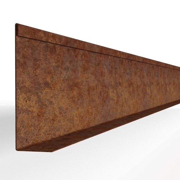 CorTen kantopsluiting Single met voet