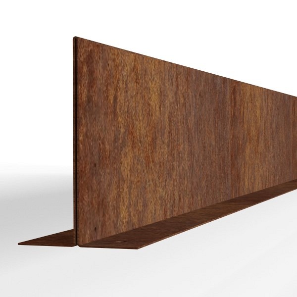 CorTen kantopsluiting Double met voet