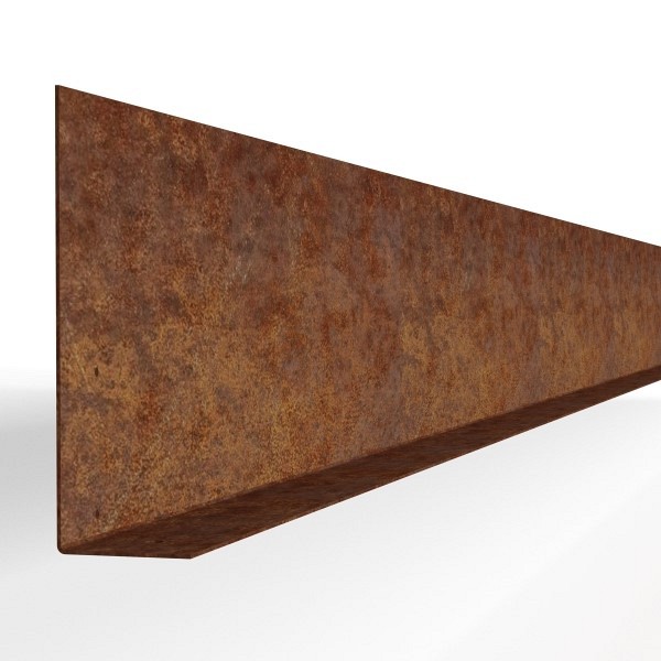 CorTen kantopsluiting Stroke met voet