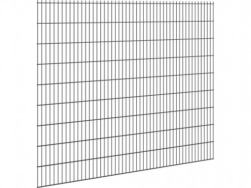 Hillfence metalen scherm, dubbele staafmat, 250x183 cm. zwart ~