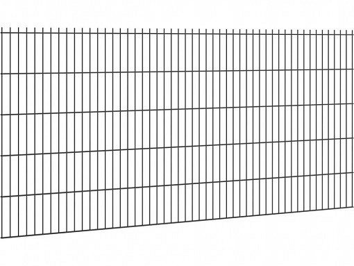 Hillfence metalen scherm, dubbele staafmat, 250x103 cm. zwart ~
