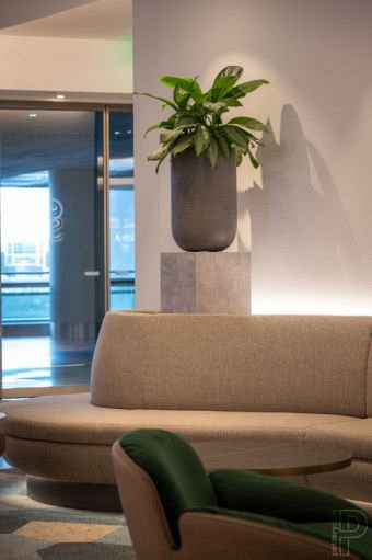 Pottery Pots plantenbak Cody L Horizontal Ridged Grey hoogte: 70 diameter: 42~