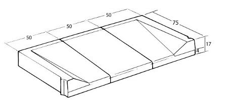 INVINRB 13/15 17/8X75X50 li grijs vis ~
