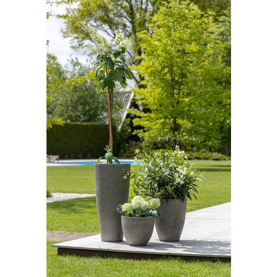 Pottery Pots plantenbak Jesselyn XXS Dioriet Grey Ø33x29 cm. ~